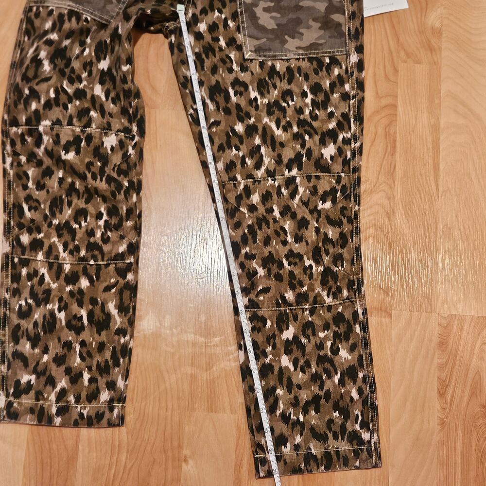 Current/Elliott Clean Weslan Pants Womens 26‎ Leopard Camo Print Cargo Utility - Picture 6 of 14